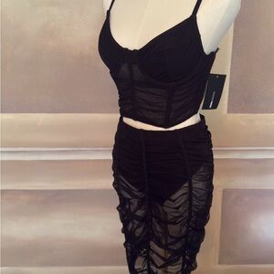 Fashion Nova Black Sheer Dress